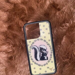 Wildflowers Skunk Design Phone Case - Black and Yellow